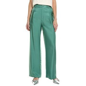 Lapointe Womens  Organic Silk Relaxed Pant, Green